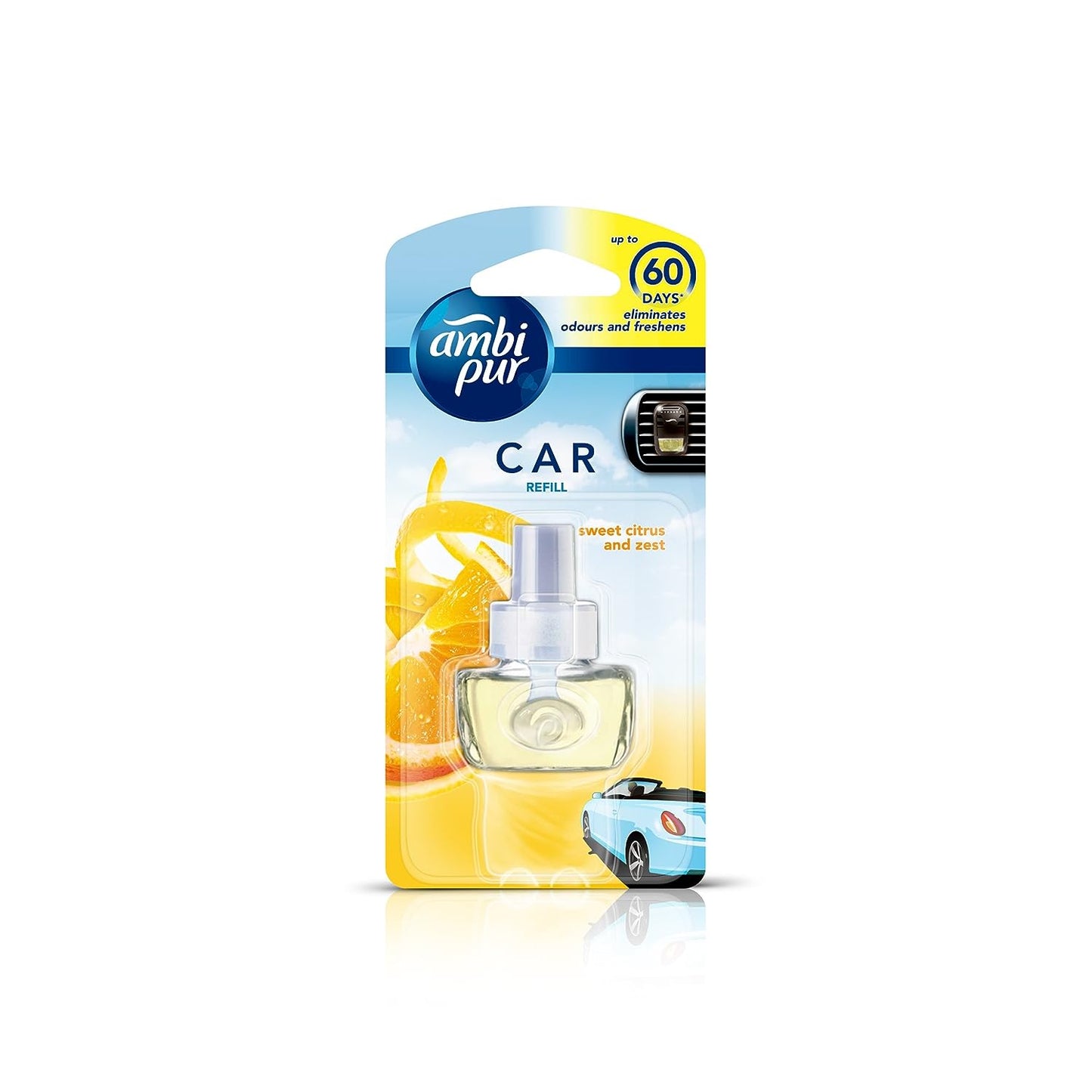 AMBIPUR Sweet Citrus And Zest Car Air Freshener refill