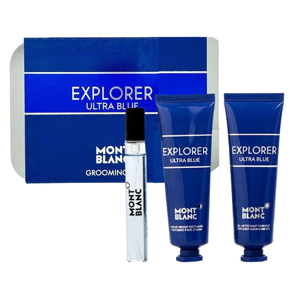 MONTBLANC Explorer Ultra Blue Grooming Kit For Men (Gift Set )