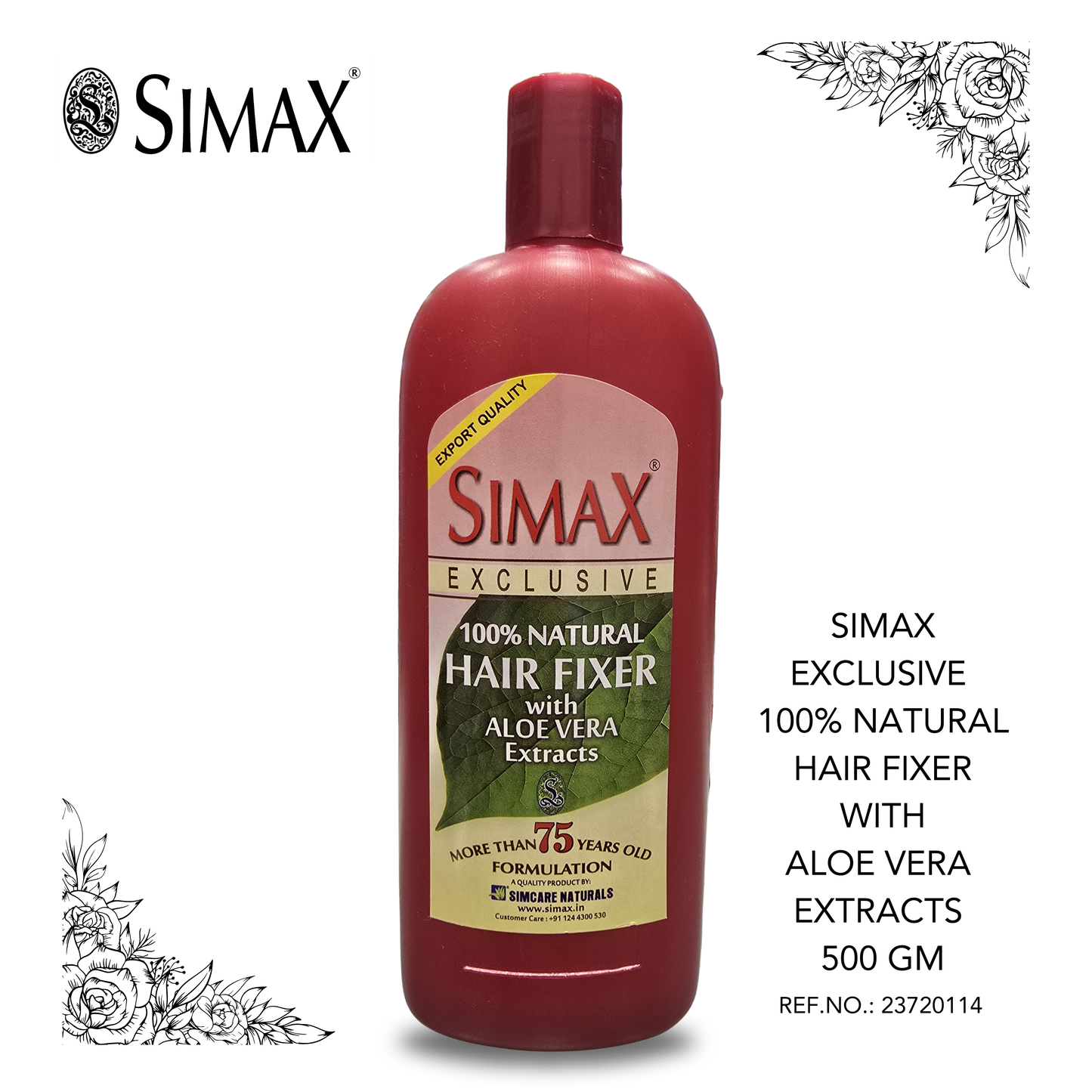 SIMAX Exclusive 100% Natural Hair Fixer With Aloe Vera Extracts