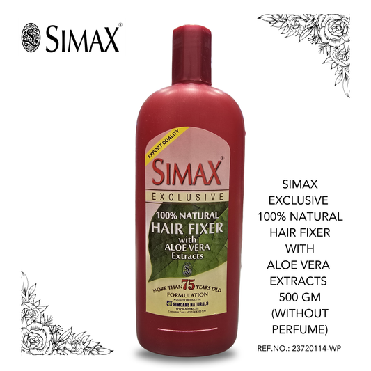 SIMAX Exclusive 100% Natural Hair Fixer With Aloe Vera Extracts (Without Perfume)