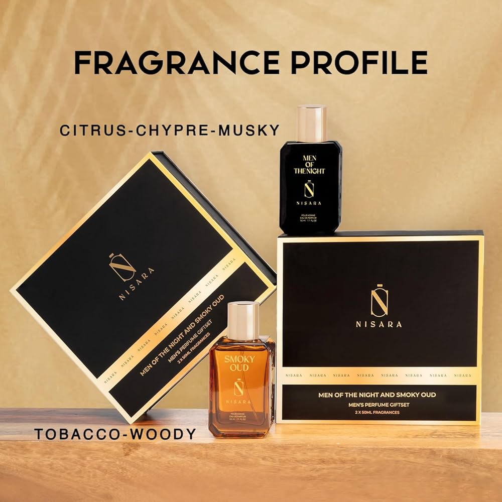 NISARA Men Gift set (Men of the night & Smokey oud 50mlx 2