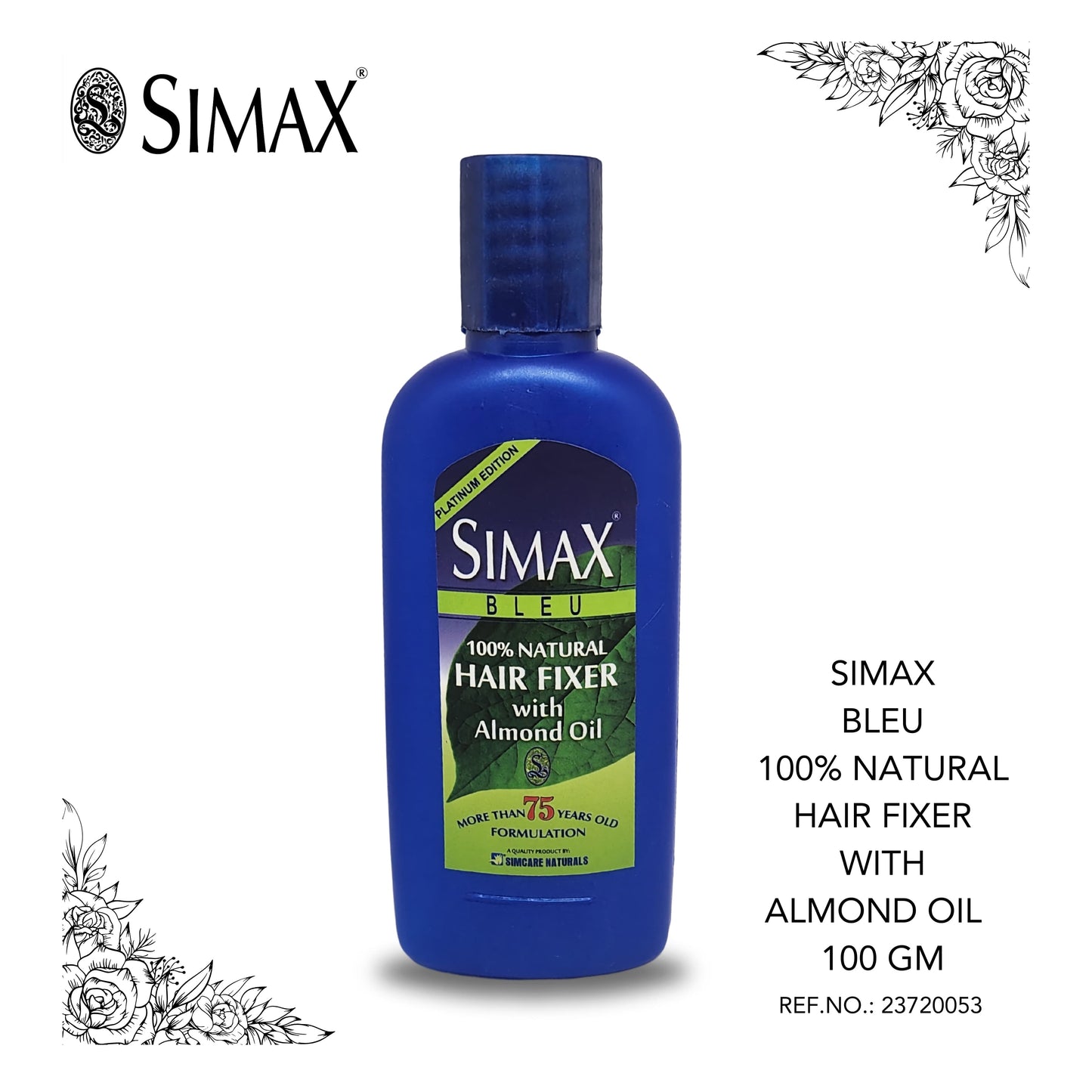 SIMAX Bleu 100% Natural Hair Fixer With Almond Oil