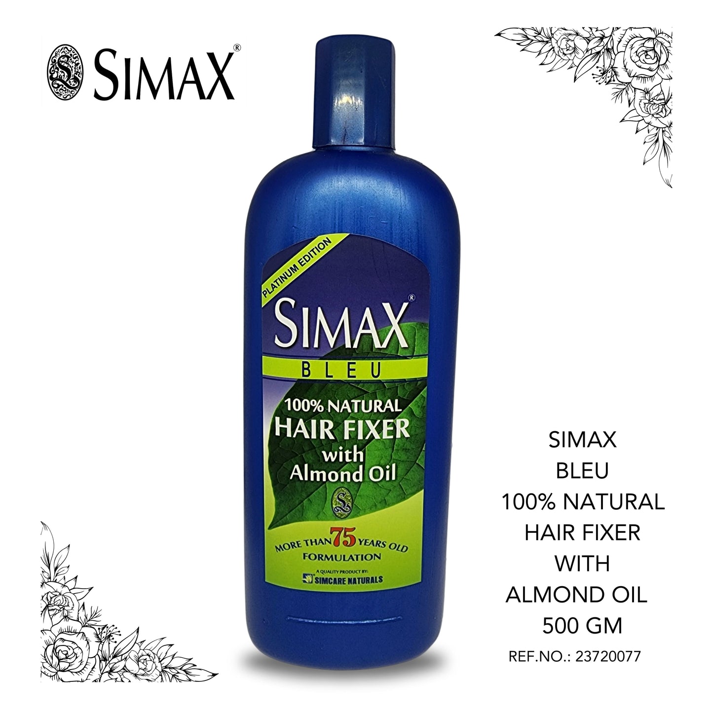 SIMAX Bleu 100% Natural Hair Fixer With Almond Oil