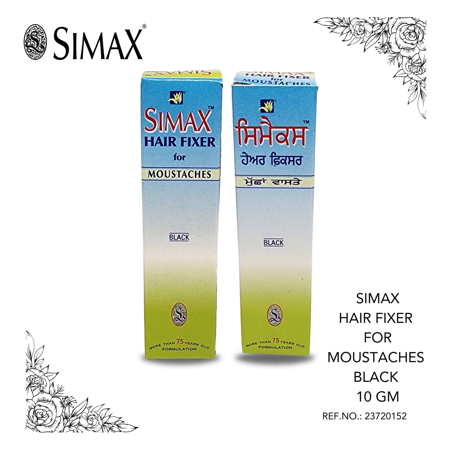 SIMAX Hair Fixer for Moustaches Black