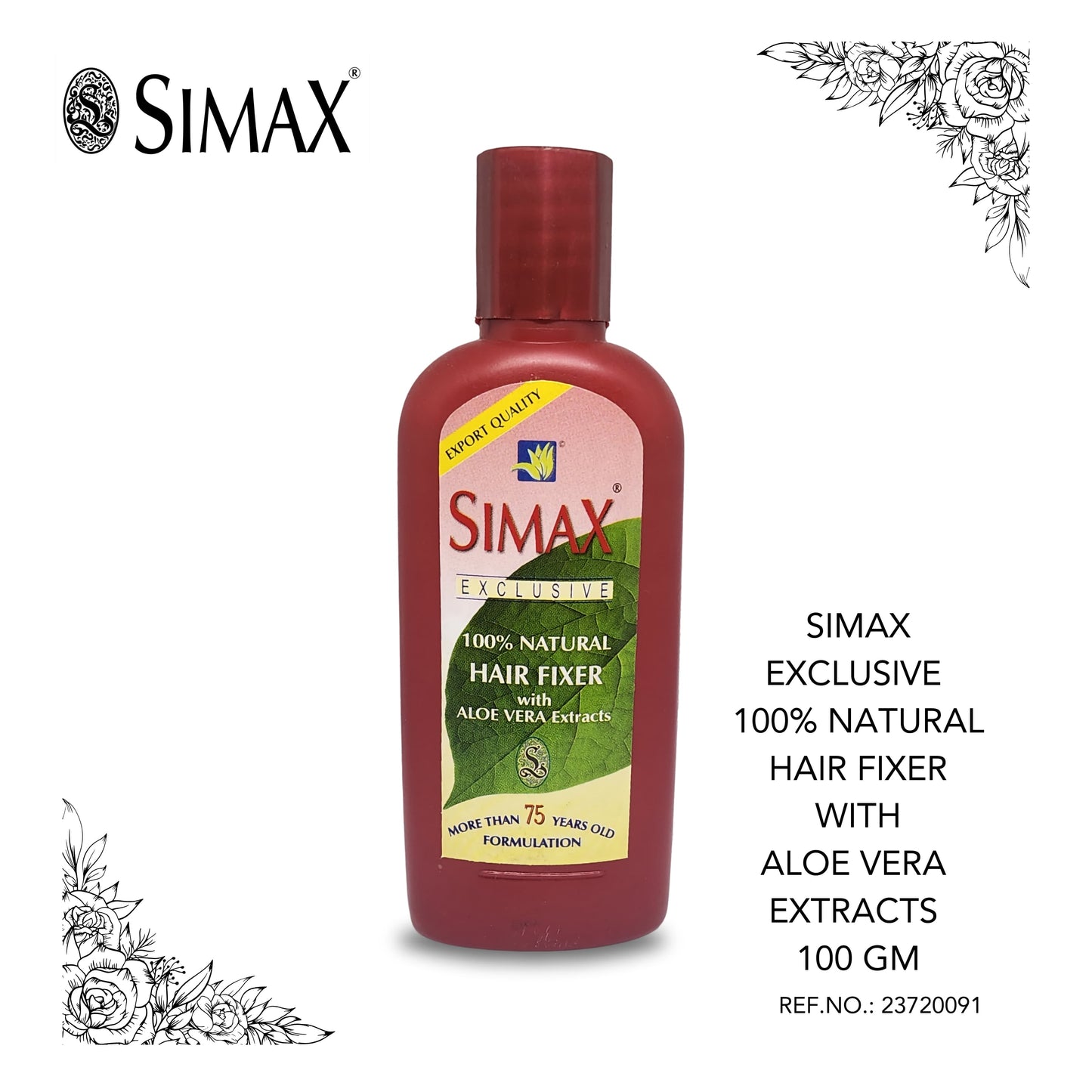 SIMAX Exclusive 100% Natural Hair Fixer With Aloe Vera Extracts