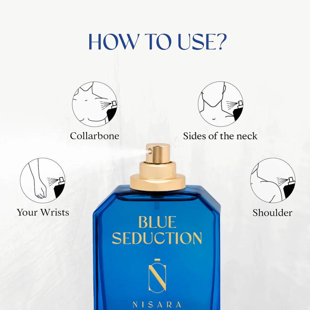 NISARA Blue Seduction Eau De Parfum for Men