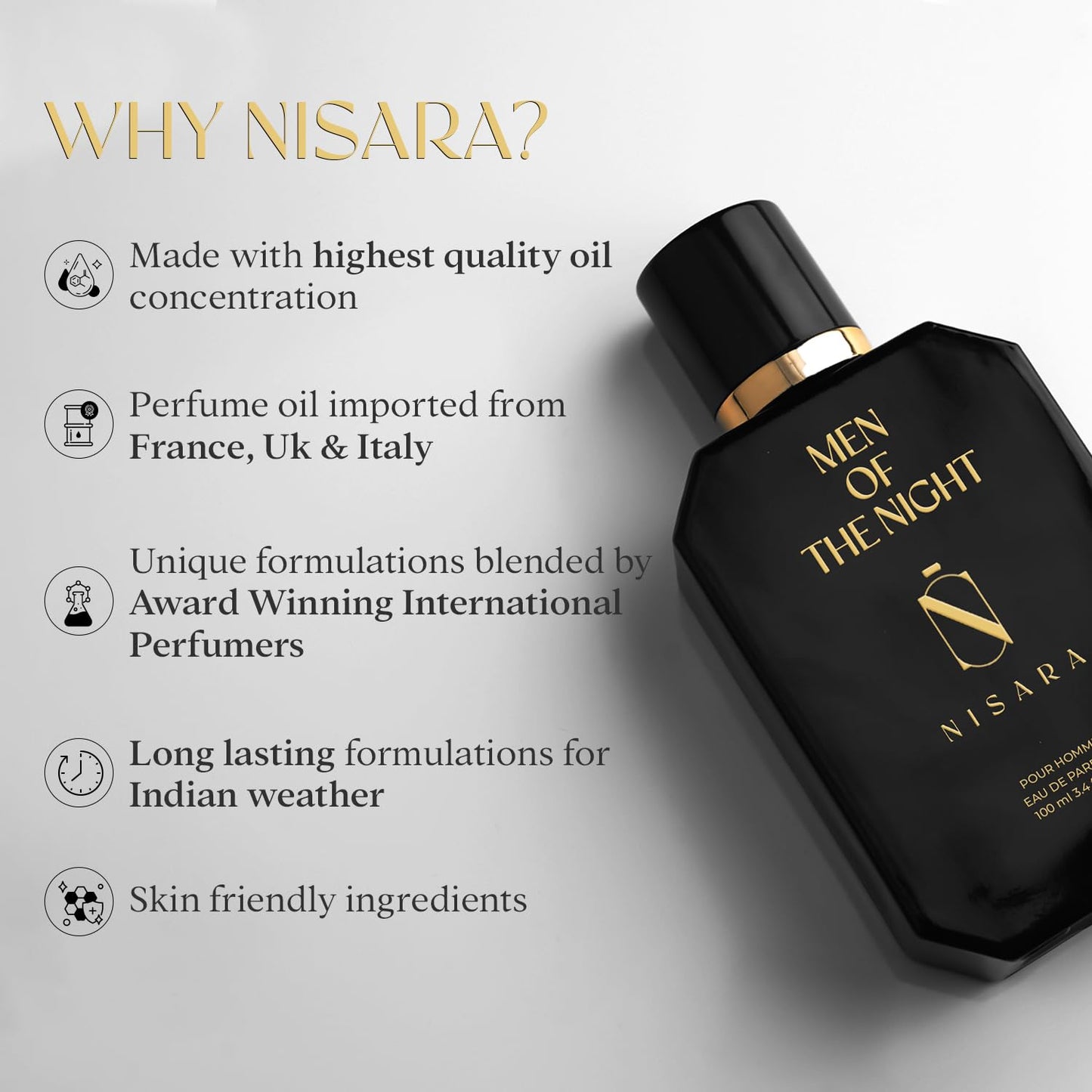 NISARA Men of The Night Eau De Parfum for Men