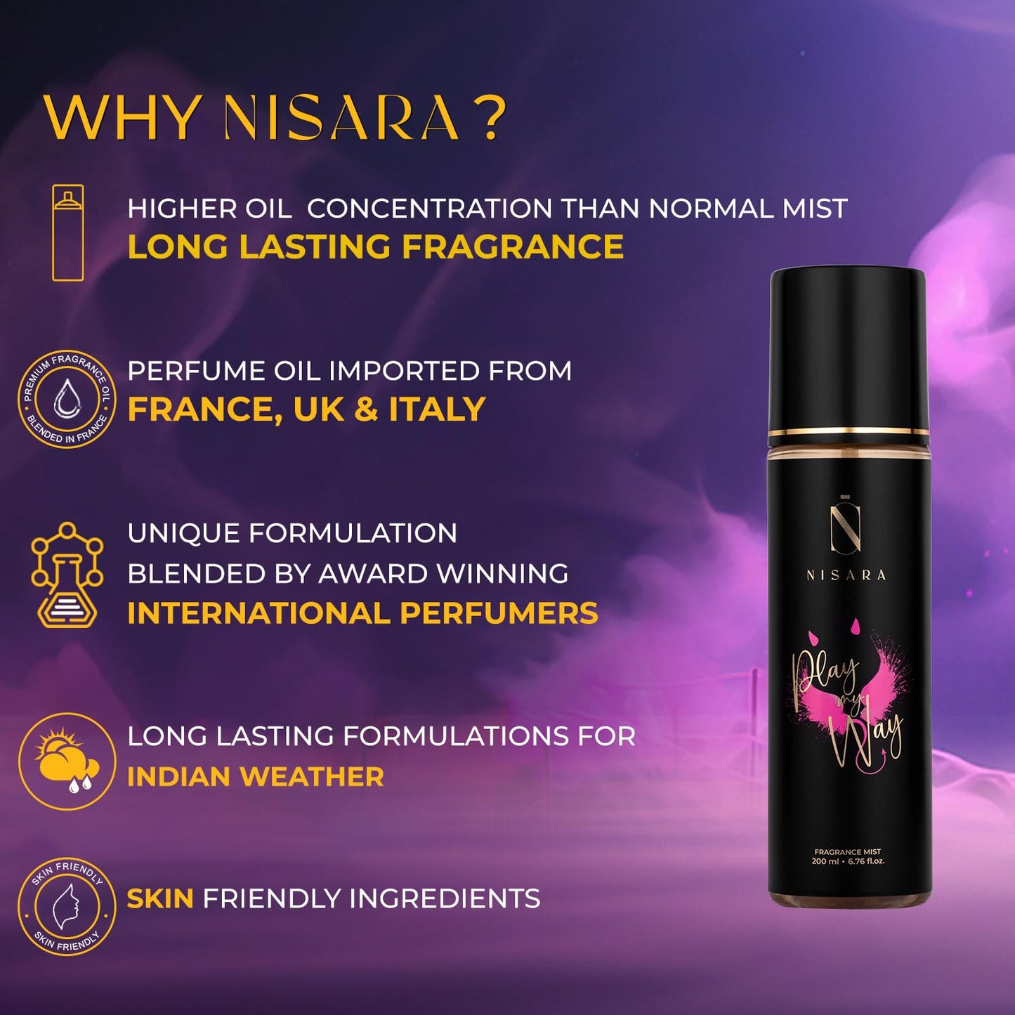 NISARA Play My Way Fragrance Mist for Women