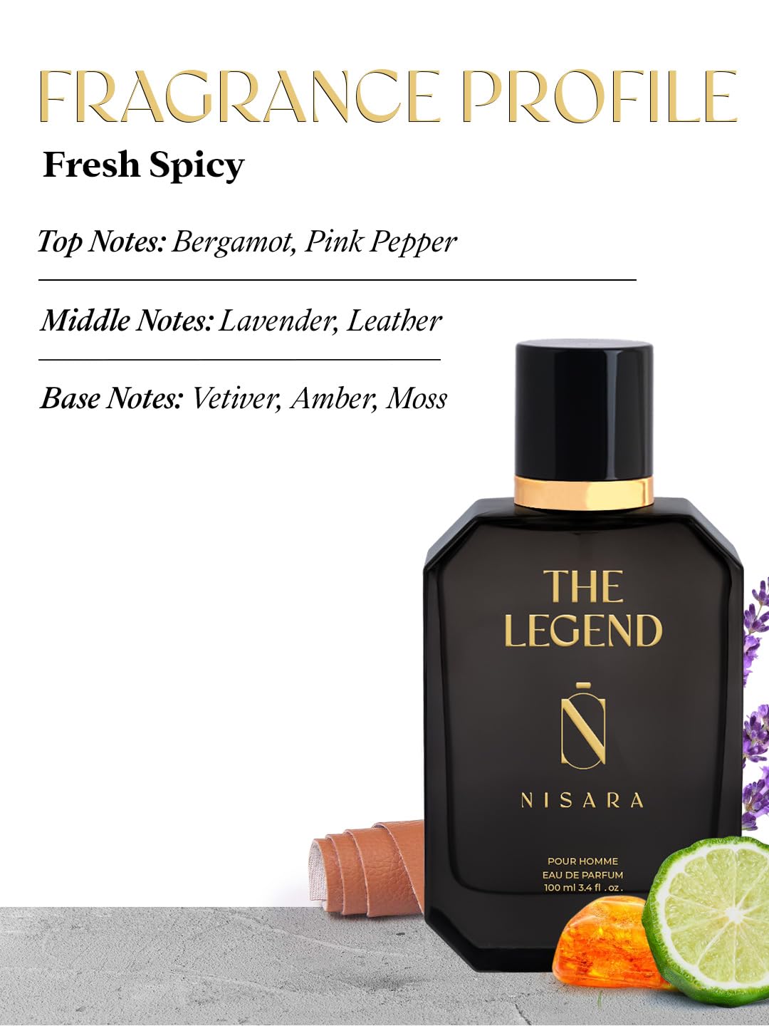 NISARA The Legend Eau De Parfum For Men