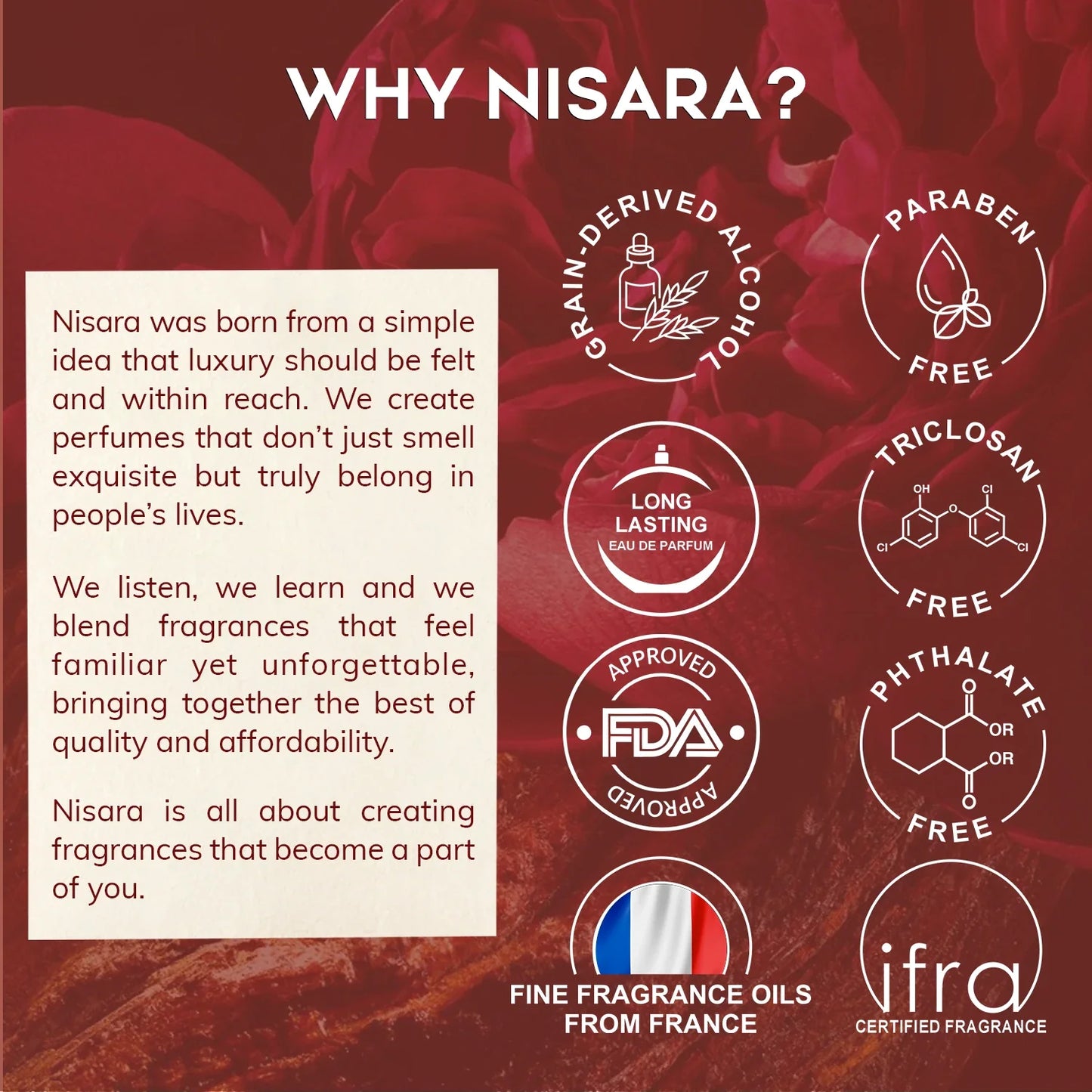 NISARA Rose Oud Eau De Parfum 50ml