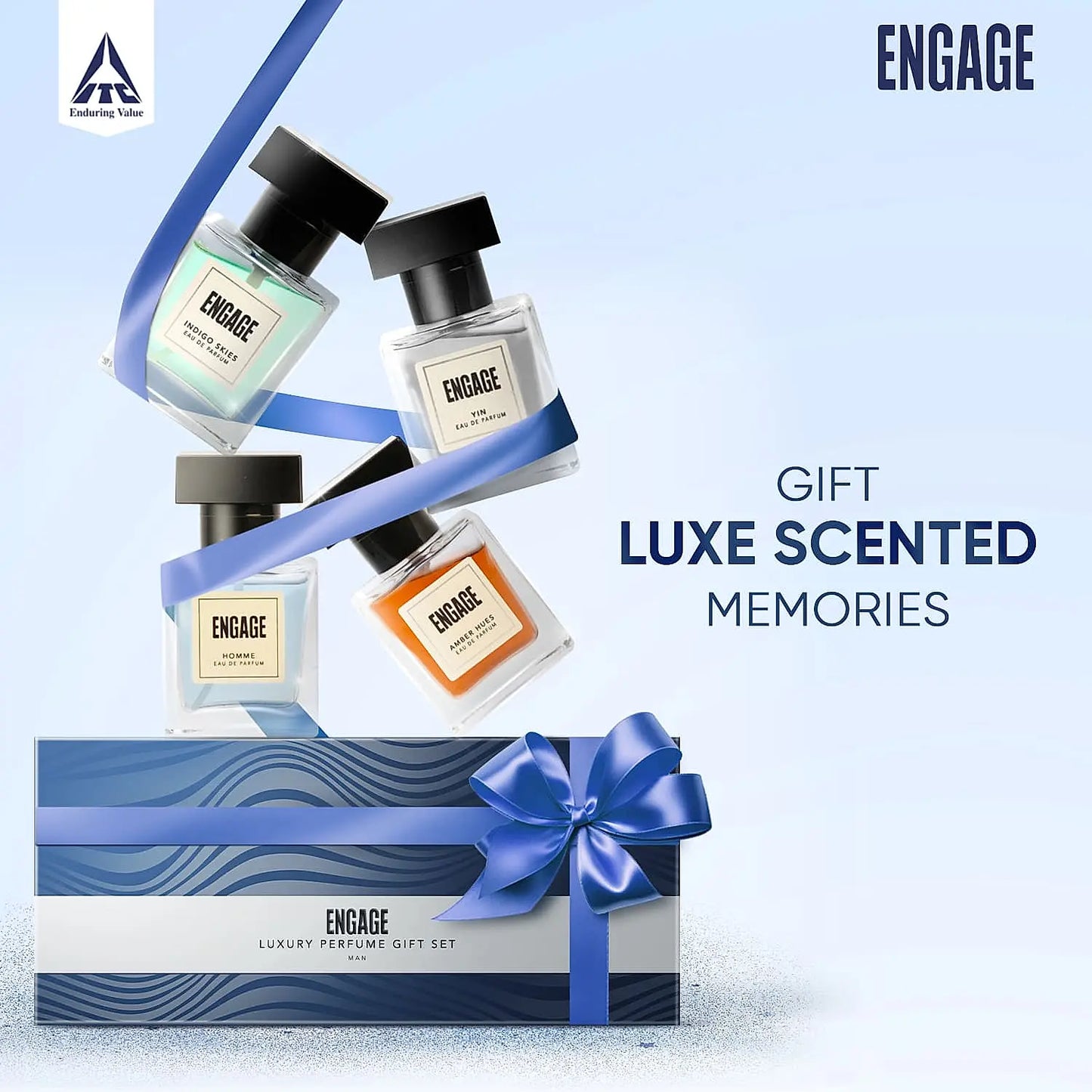 Engage Gift Assorted Luxury Perfume Set - For Men, 25ml x 4