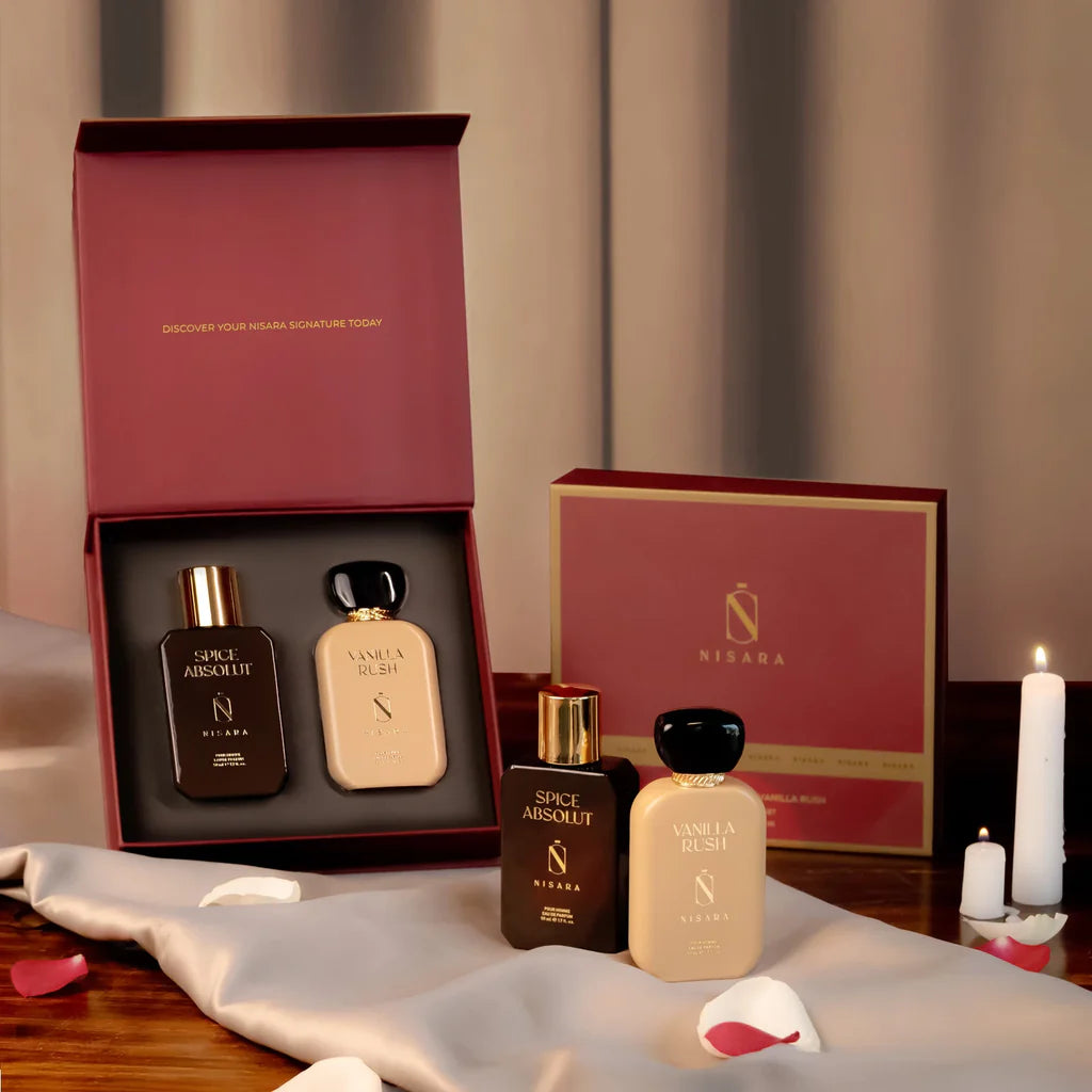 NISARA Gift Set of Him &  (SPICE ABSOLUT & VANILLA RUSH)