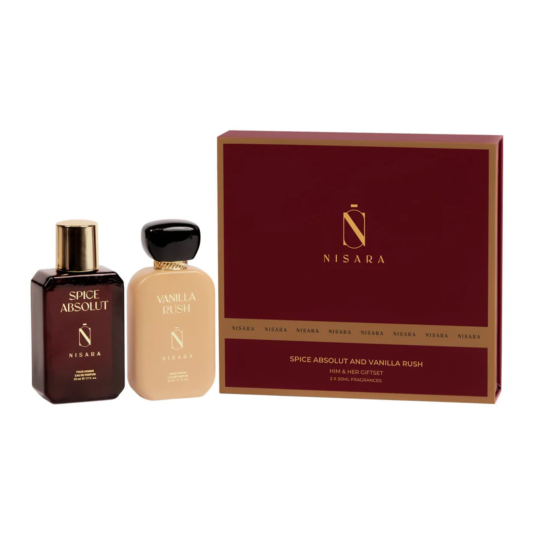 NISARA Gift Set of Him &  (SPICE ABSOLUT & VANILLA RUSH)