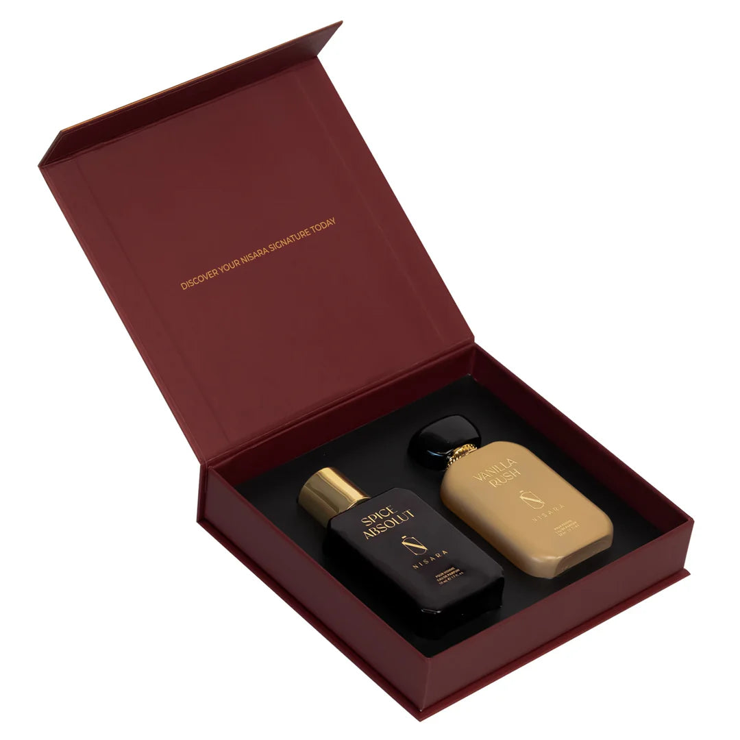 NISARA Gift Set of Him &  (SPICE ABSOLUT & VANILLA RUSH)